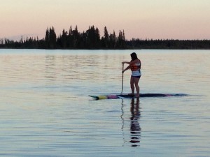 Peaceful paddle boarding.